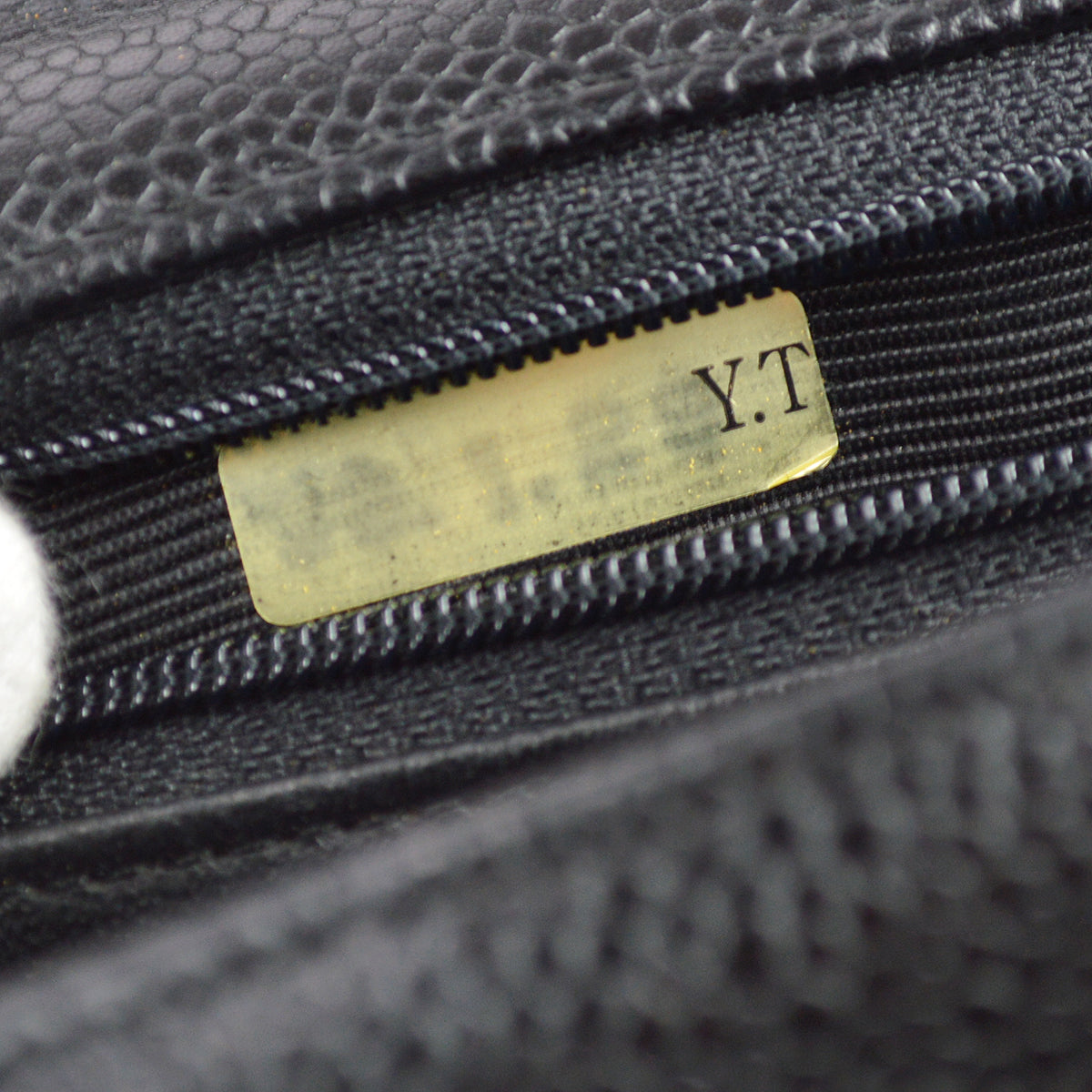 Chanel Straight Flap Handbag Black Caviar
