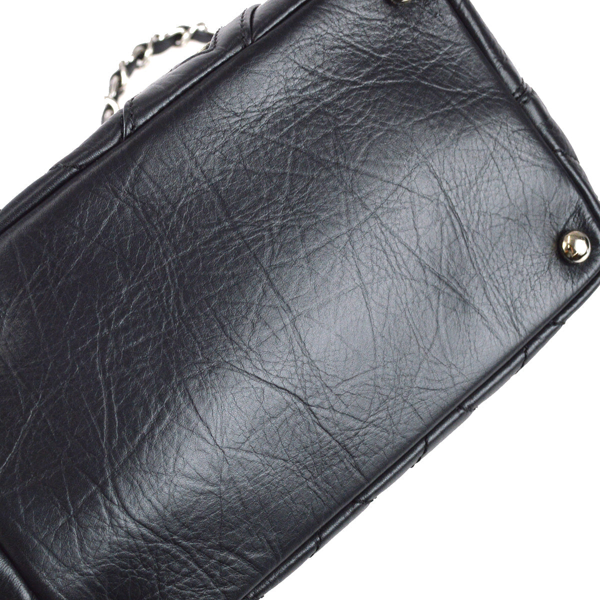 Chanel Cambon Ligne Tote Handbag Black Calfskin