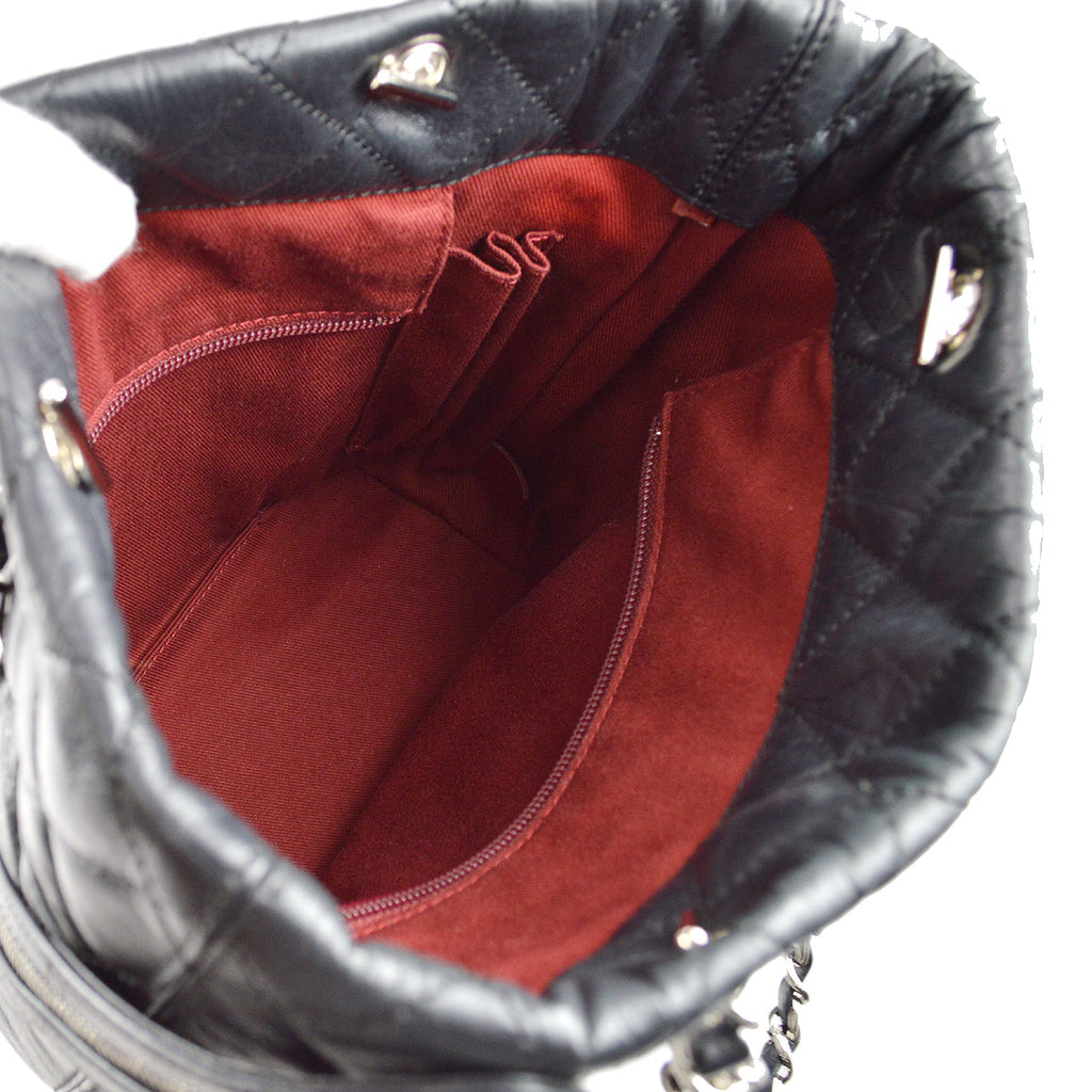 Chanel Cambon Ligne Tote Handbag Black Calfskin