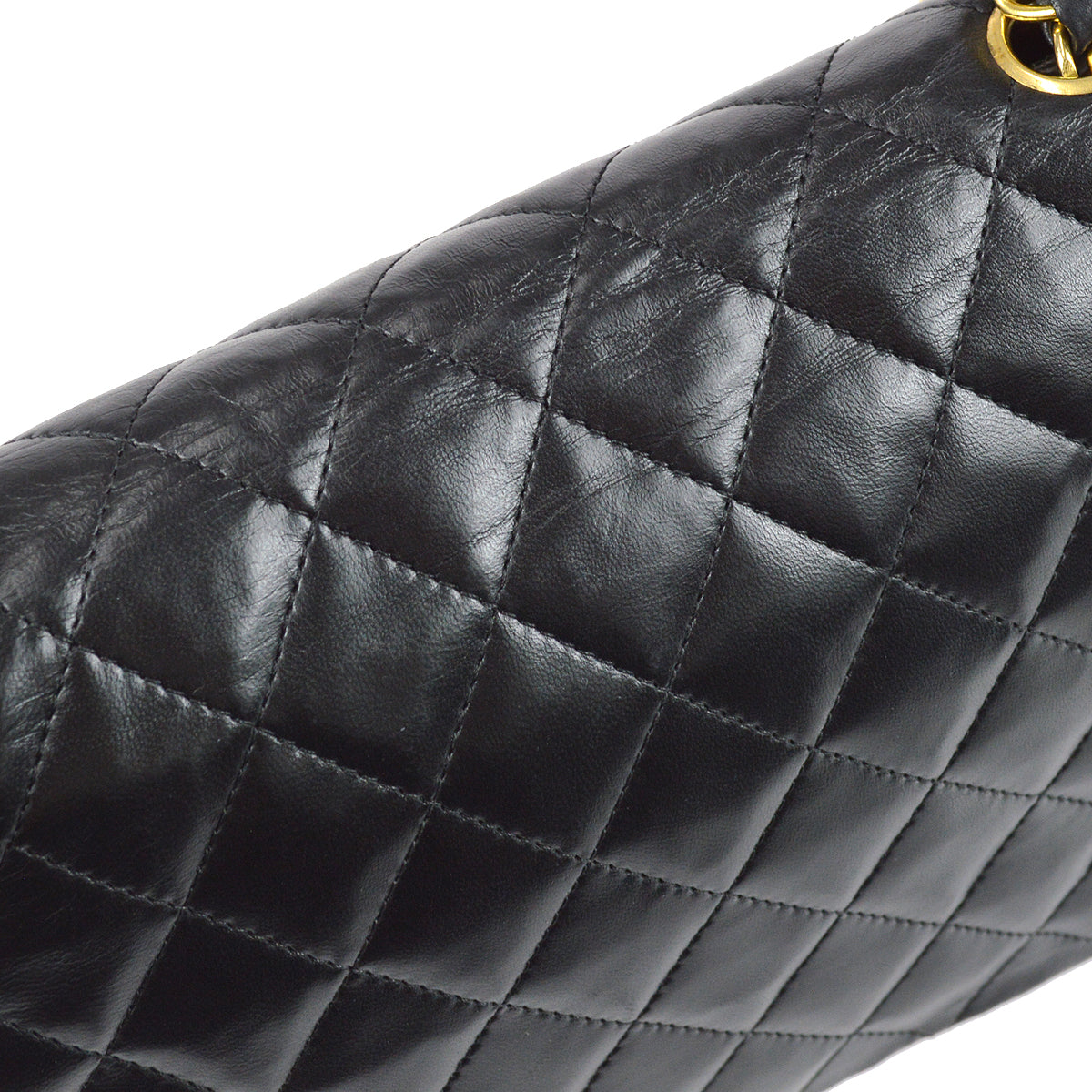 Chanel Chain Shoulder Bag Black Lambskin