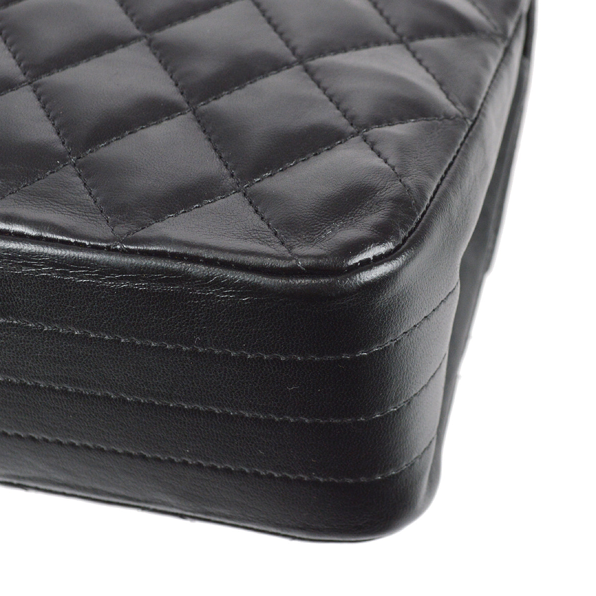 Chanel Chain Shoulder Bag Black Lambskin