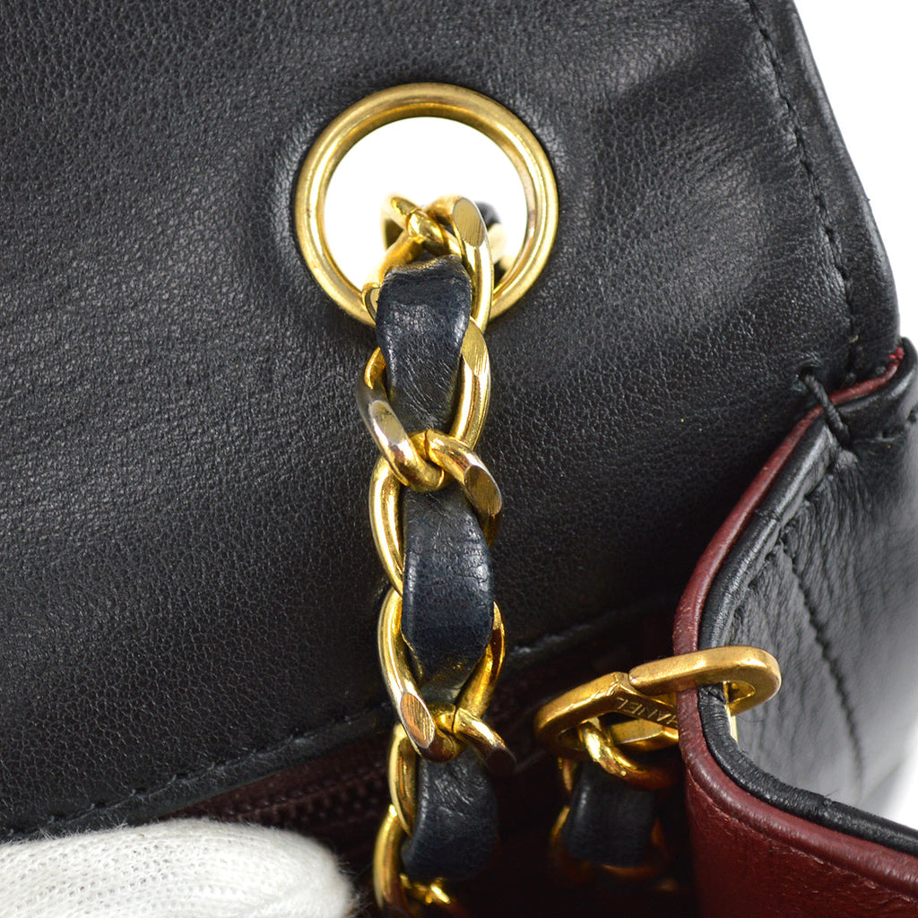 Chanel Chain Shoulder Bag Black Lambskin