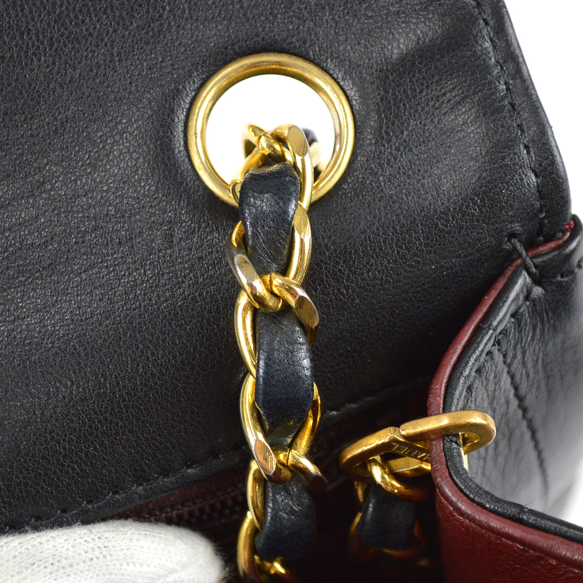 Chanel Chain Shoulder Bag Black Lambskin