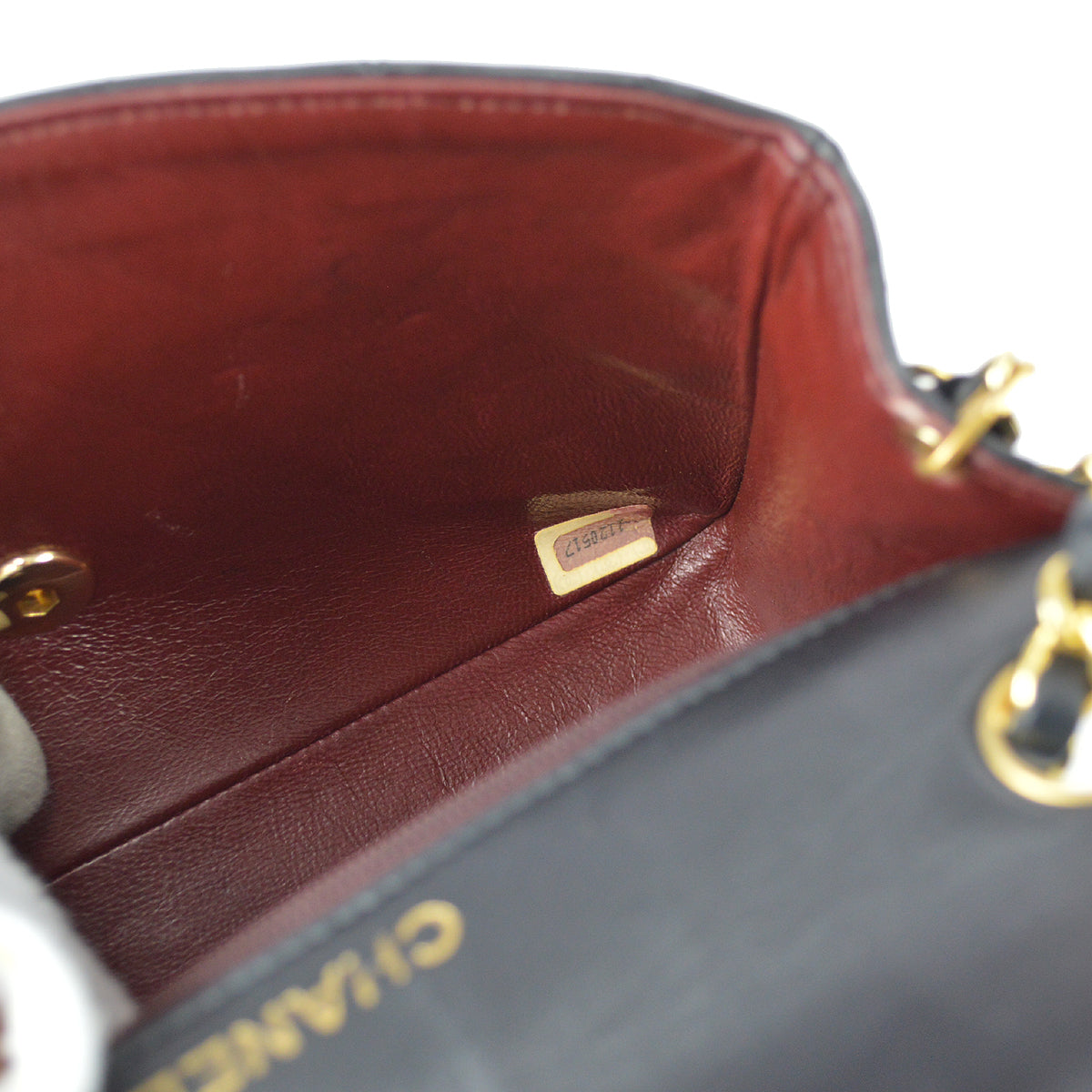 Chanel Chain Shoulder Bag Black Lambskin