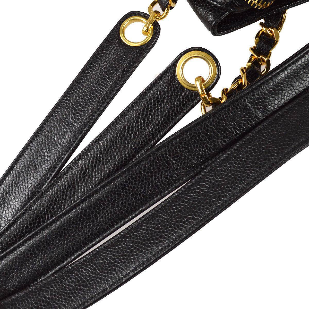 Chanel Shoulder Tote Bag Black Caviar