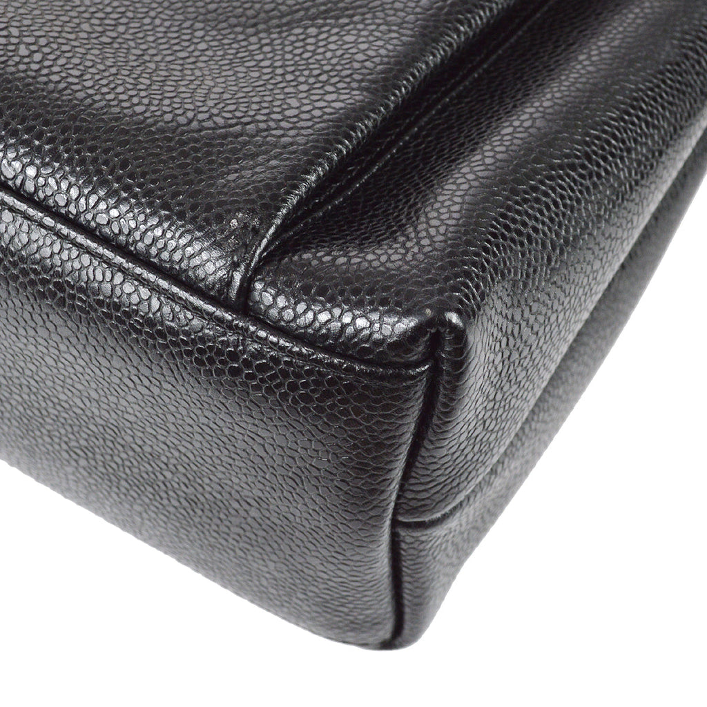 Chanel Shoulder Tote Bag Black Caviar