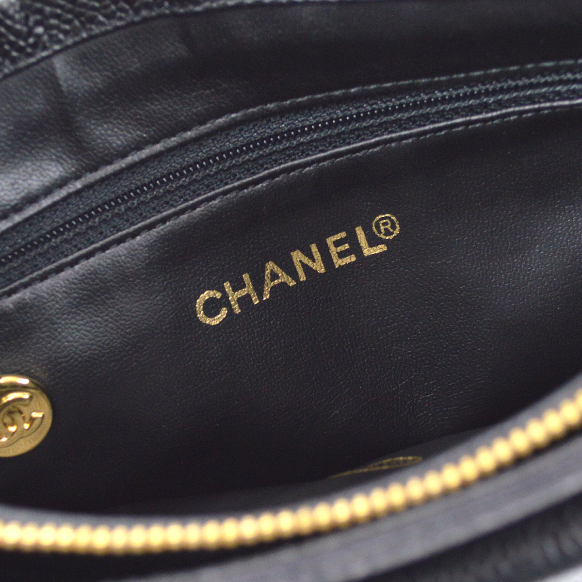 Chanel Shoulder Tote Bag Black Caviar