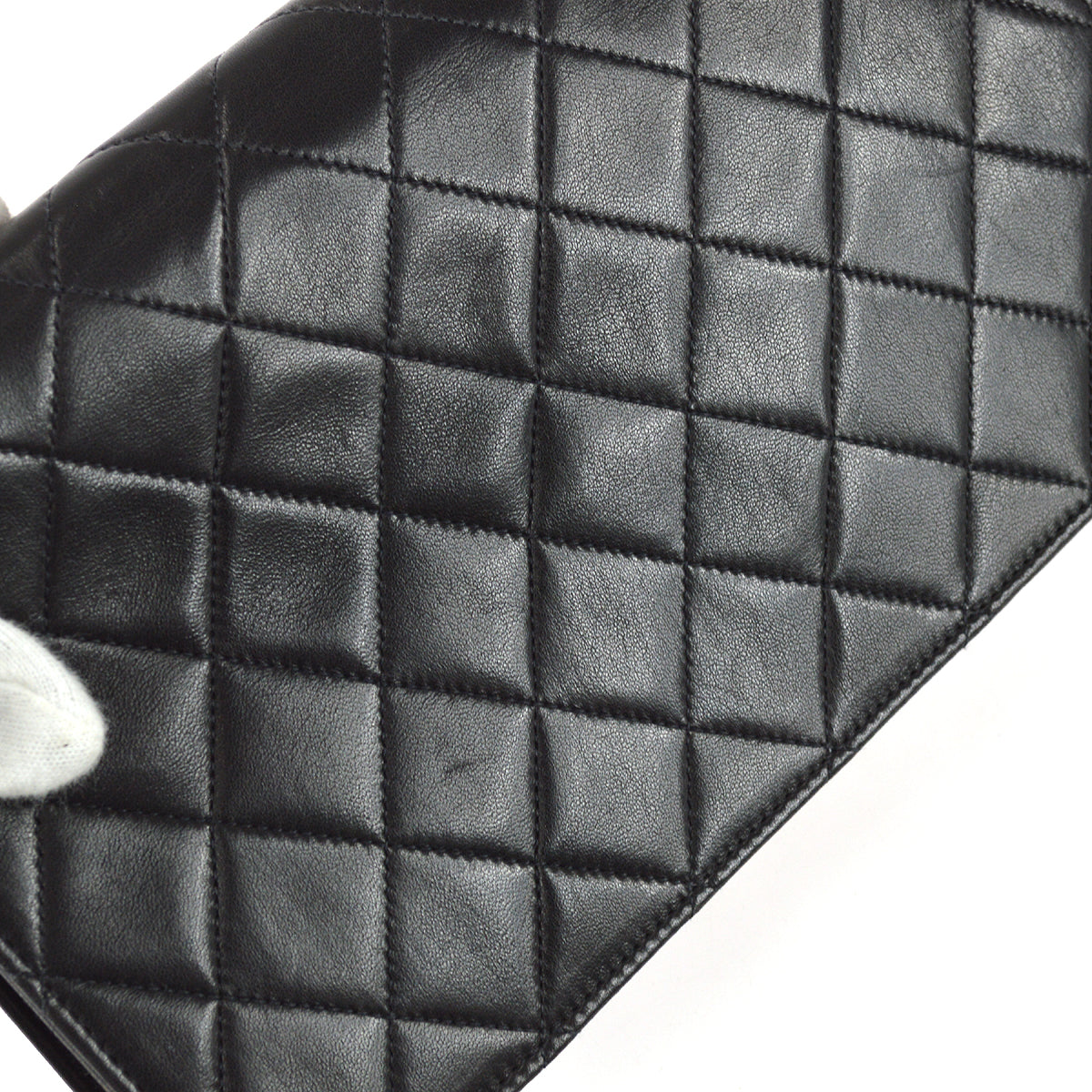Chanel Full Flap Shoulder Bag Black Lambskin