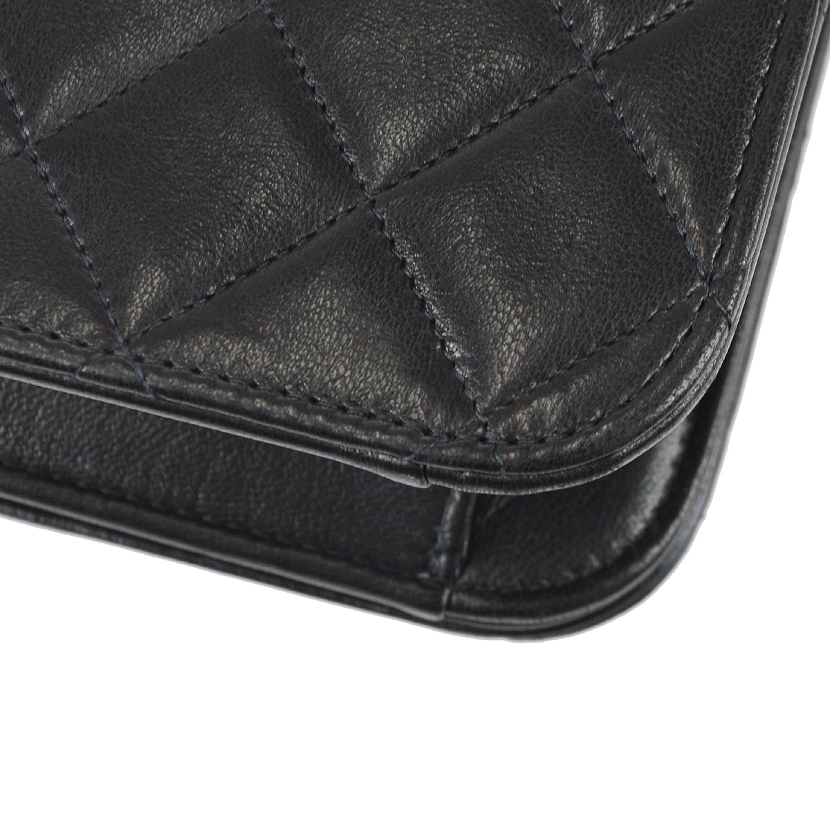 Chanel Full Flap Shoulder Bag Black Lambskin