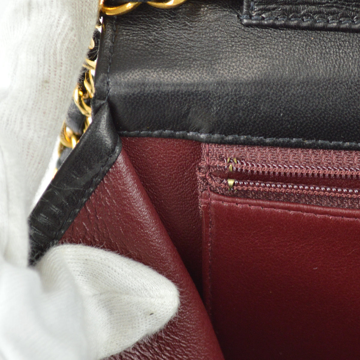 Chanel Full Flap Shoulder Bag Black Lambskin