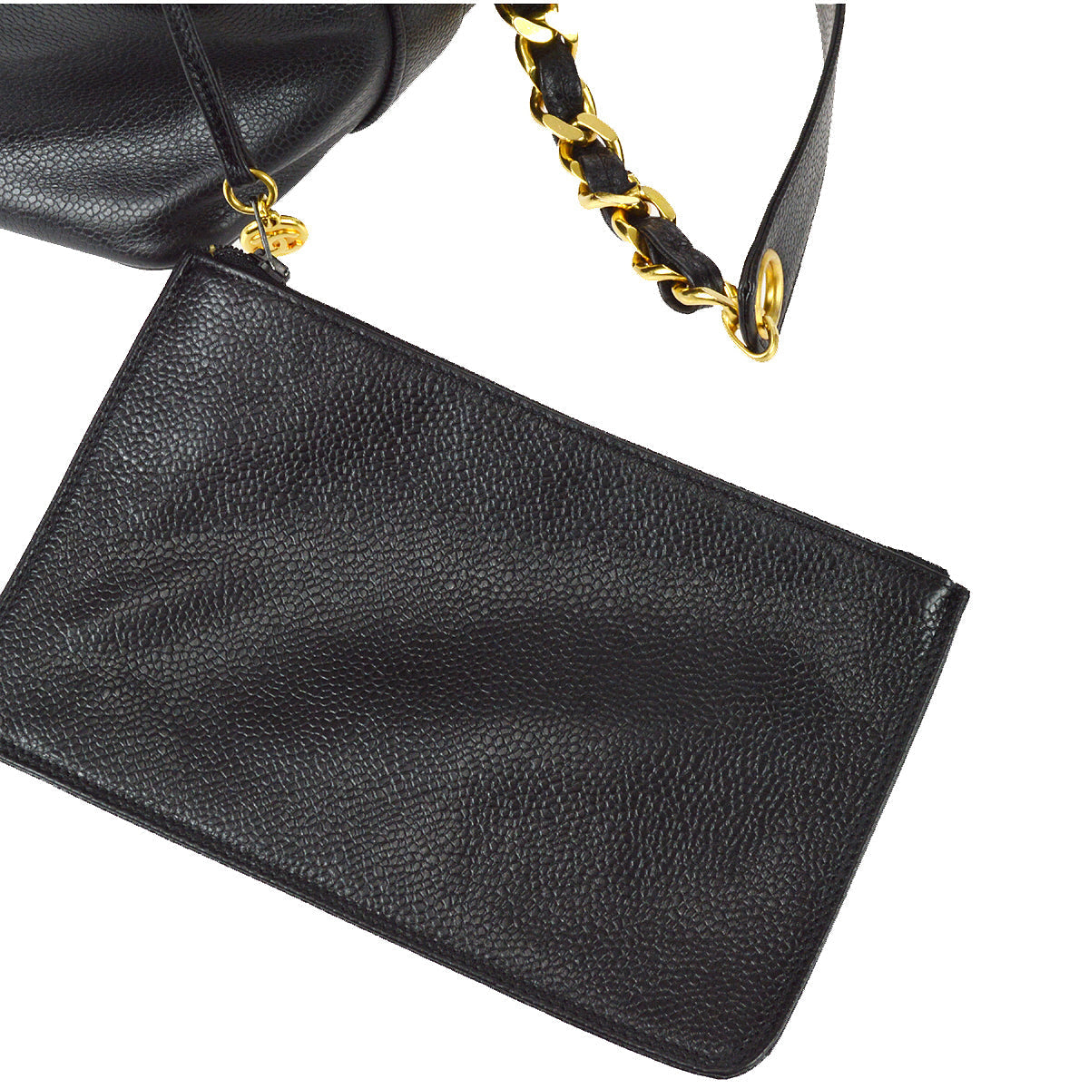 Chanel Bucket Shoulder Bag Black Caviar
