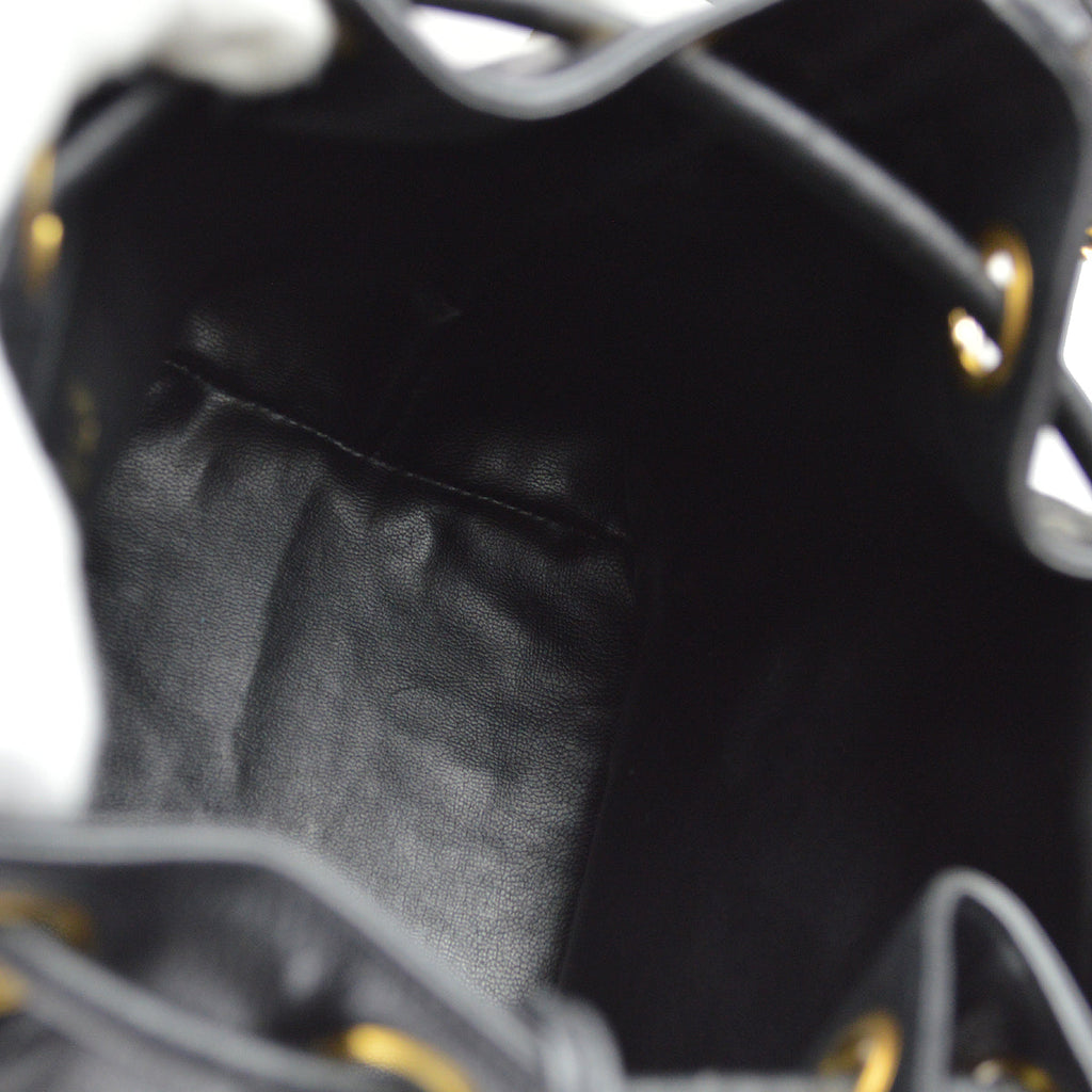 Chanel Bucket Shoulder Bag Black Caviar