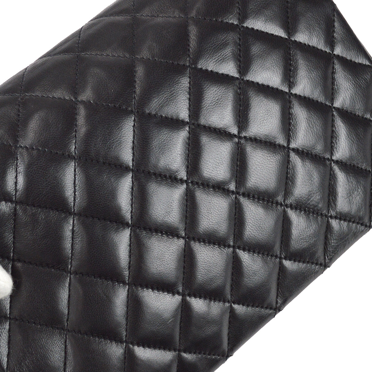 Chanel 1994-1996 Round Flap Bag Small Black Lambskin