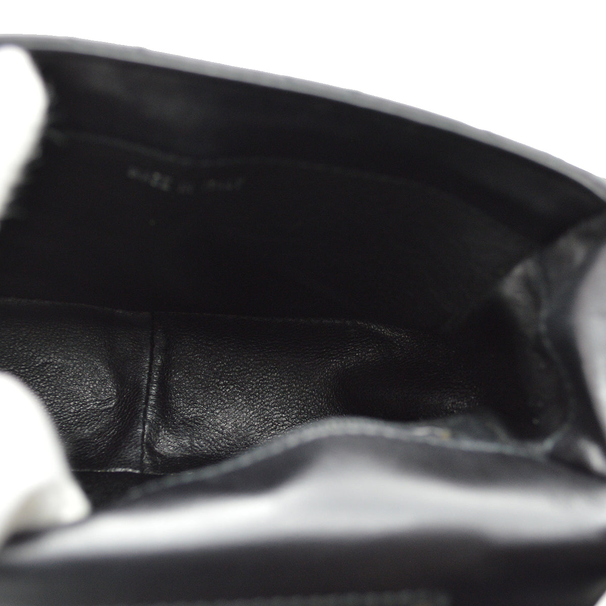 Chanel 1996-1997 Straight Flap Shoulder Bag Mini Black Lambskin