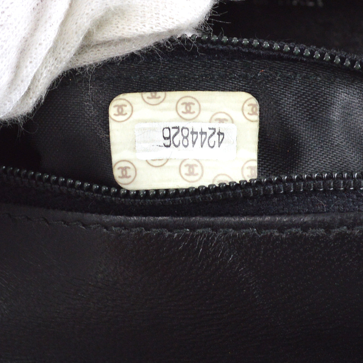 Chanel 1996-1997 Straight Flap Shoulder Bag Mini Black Lambskin