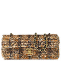 Chanel East West Chain Shoulder Bag Brown Pony Fur