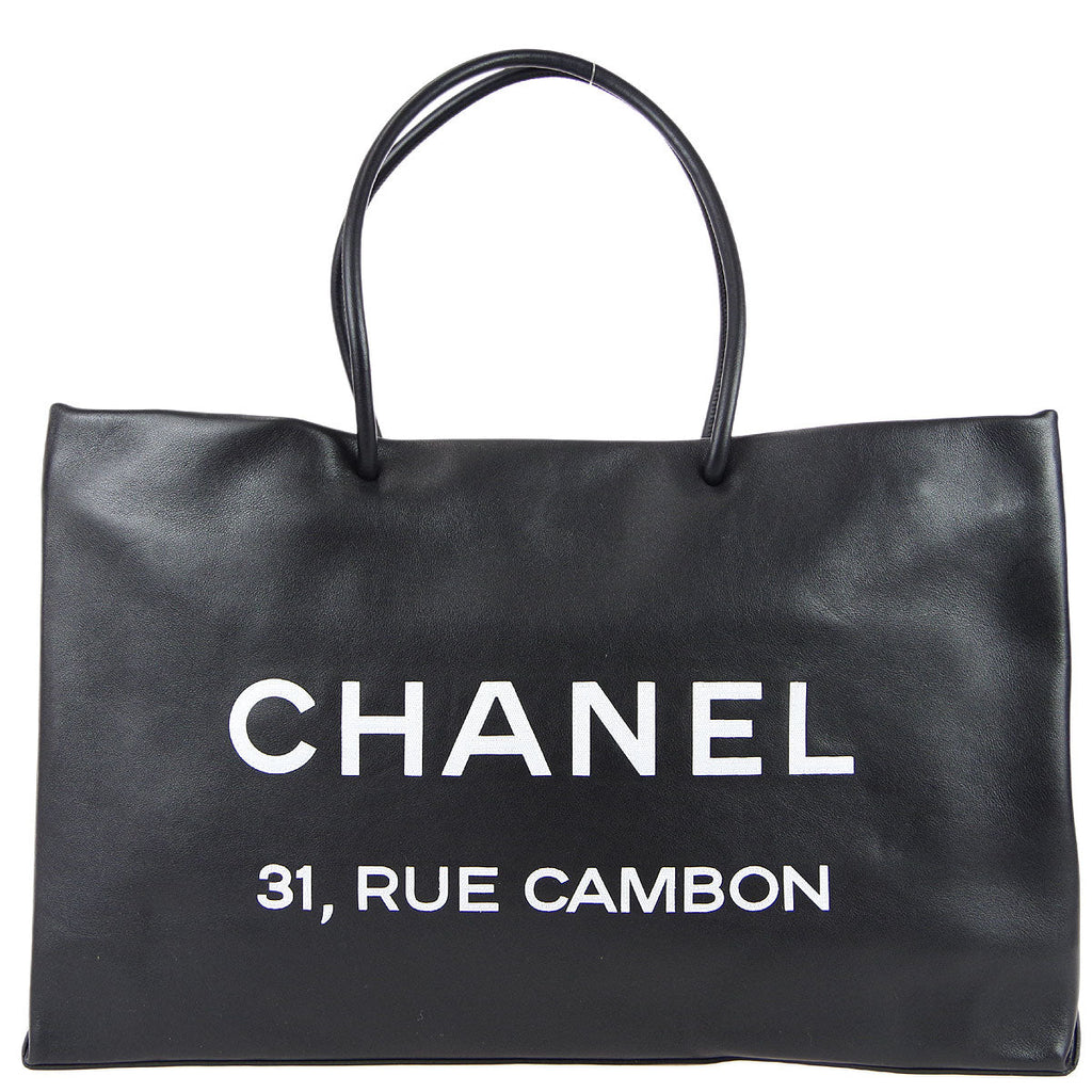 Chanel * 2008-2009 Essential Tote Bag 40 Black Calfskin