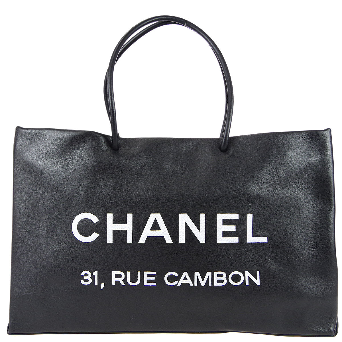 Chanel * 2008-2009 Essential Tote Bag 40 Black Calfskin