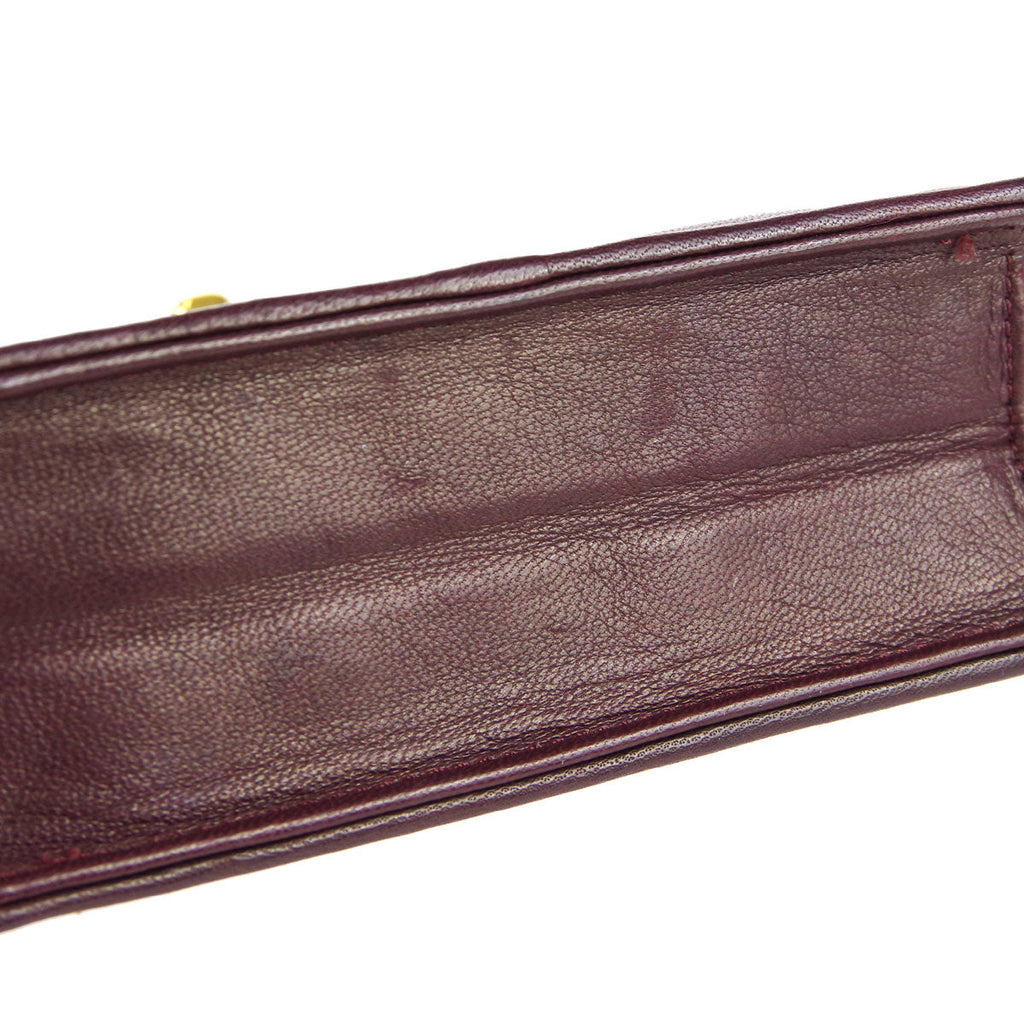 Chanel * 1989-1991 Octagon Flap Bag Mini Bordeaux Lambskin