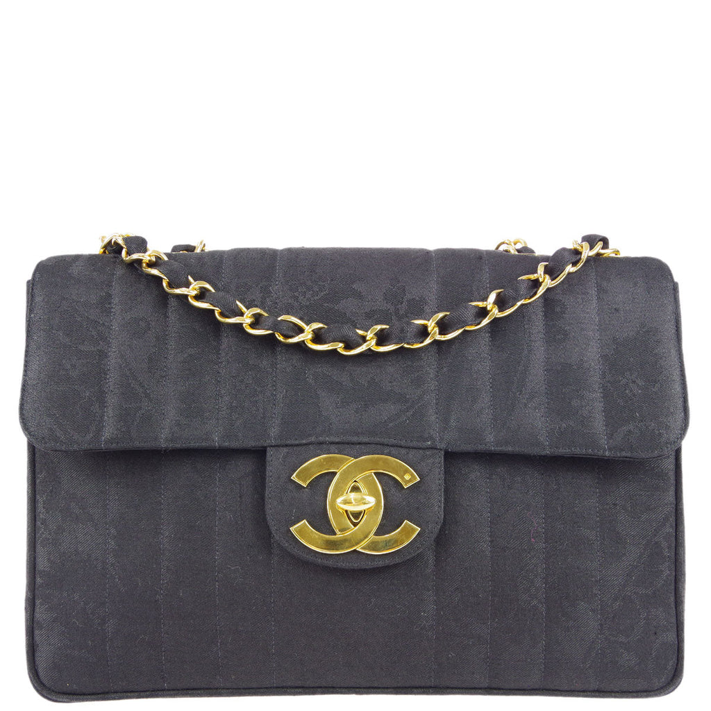 Chanel * 1991-1994 Embroidery Jumbo Classic Flap Bag
