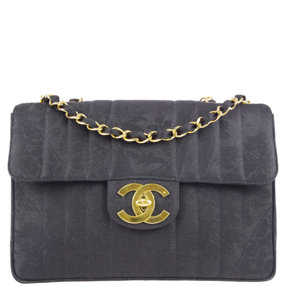Chanel * 1991-1994 Embroidery Jumbo Classic Flap Bag
