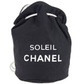 Chanel * Bucket Shoulder Pool Bag Black Canvas