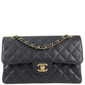 Chanel Classic Double Flap Small Shoulder Bag Black Caviar