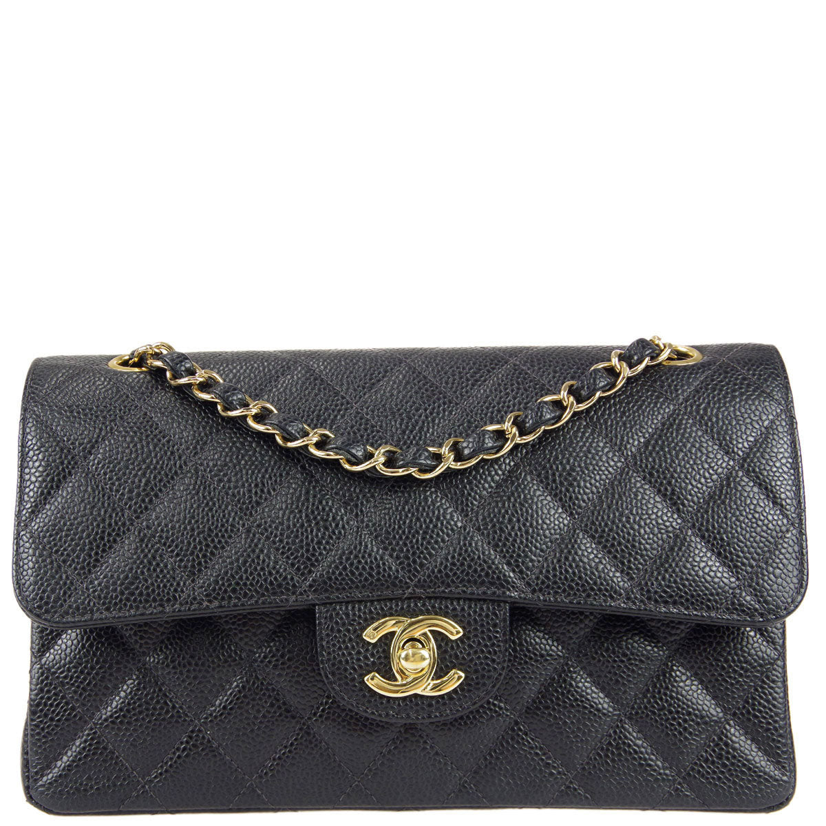 Chanel Classic Double Flap Small Shoulder Bag Black Caviar