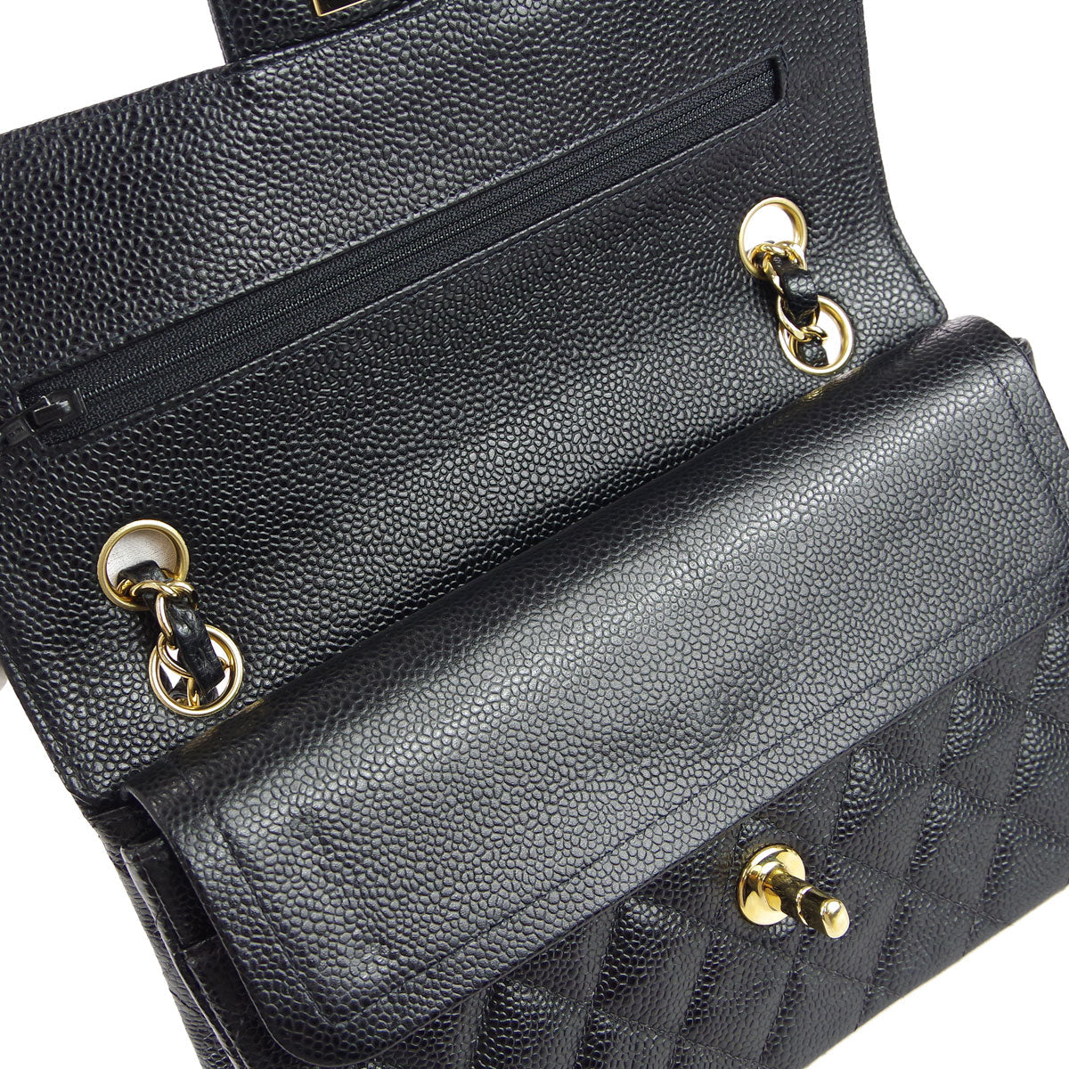 Chanel Classic Double Flap Small Shoulder Bag Black Caviar