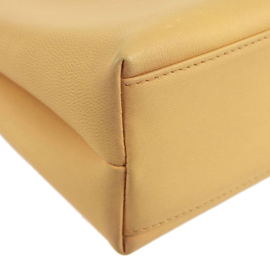 Chanel * 1997-1999 Mini Shopping Handbag Beige Calfskin