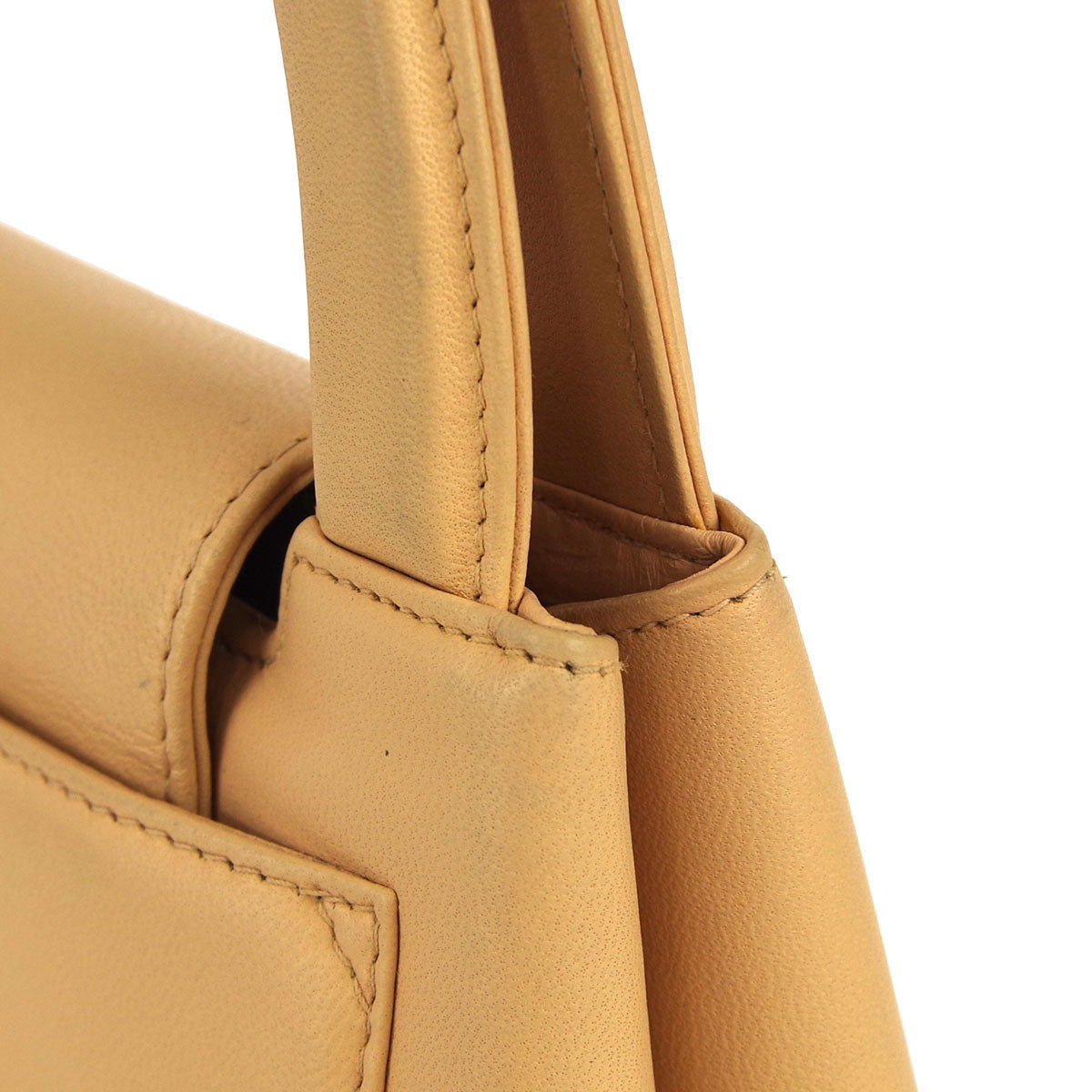 Chanel * 1997-1999 Mini Shopping Handbag Beige Calfskin