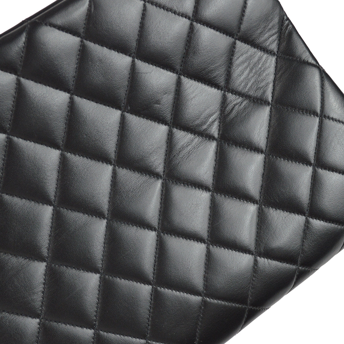 Chanel Chain Shoulder Tote Bag Black Lambskin
