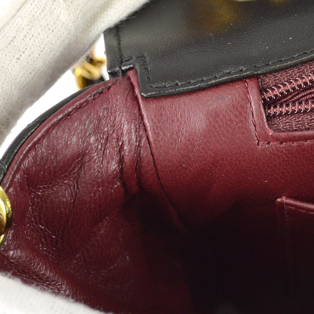 Chanel 1996-1997 Black Lambskin Jumbo Classic Flap Bag