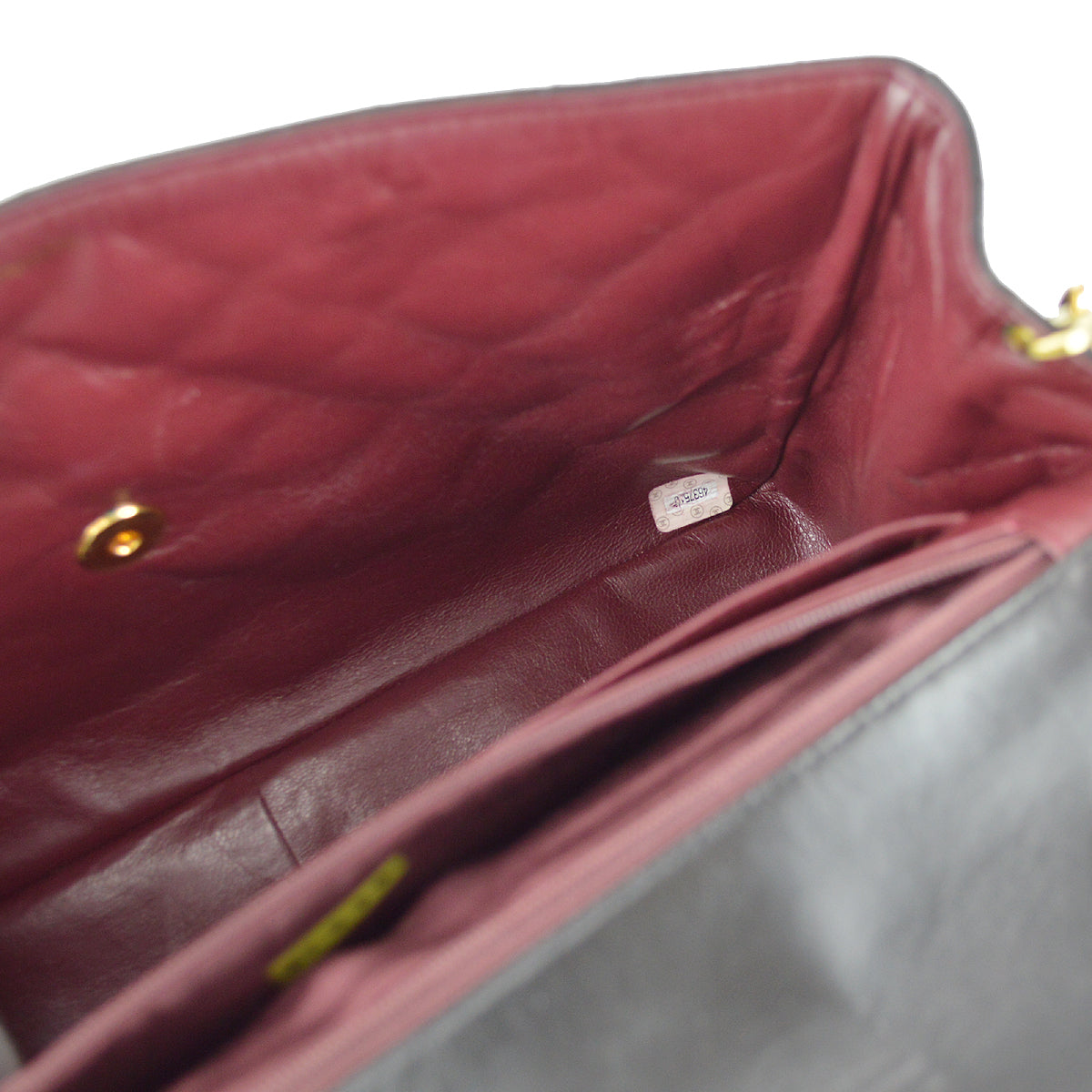 Chanel 1996-1997 Black Lambskin Jumbo Classic Flap Bag