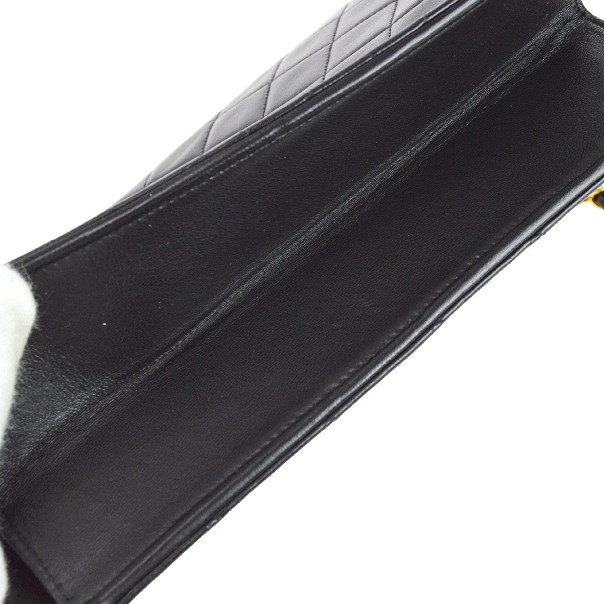 Chanel Black Lambskin Medium Half Flap Shoulder Bag