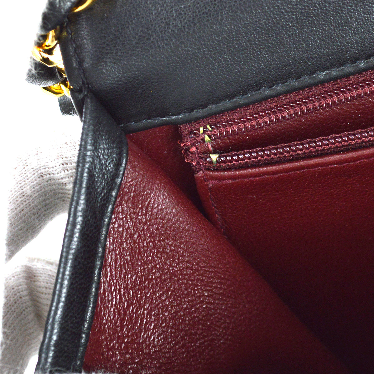 Chanel Black Lambskin Medium Half Flap Shoulder Bag