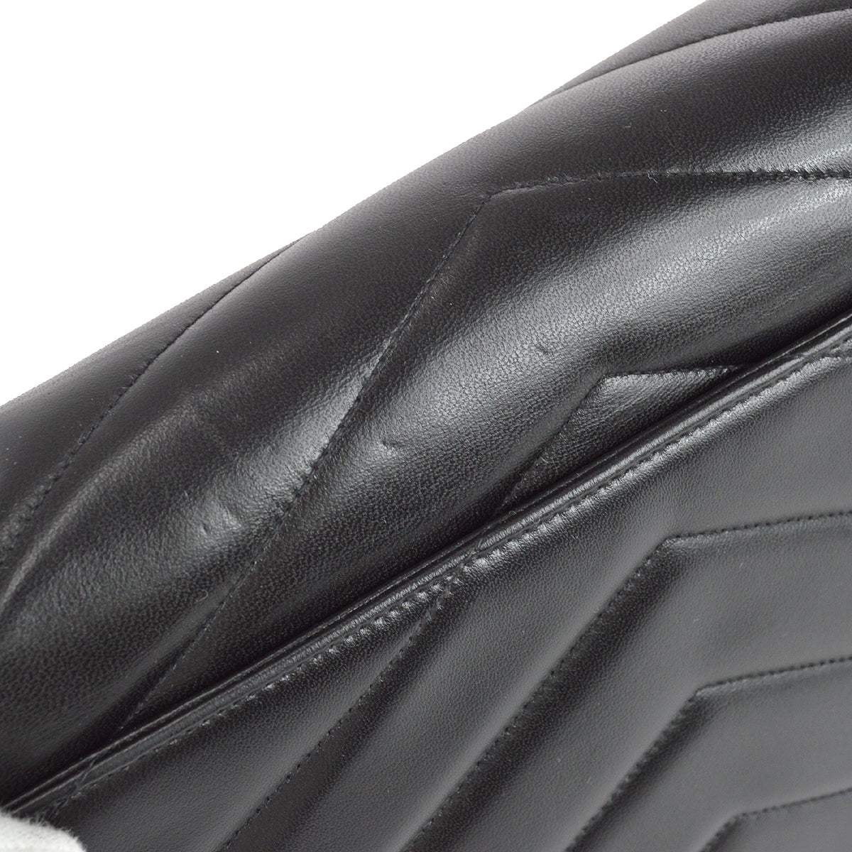 Chanel 1994-1996 Black Lambskin Large Chevron Letter Flap Bag