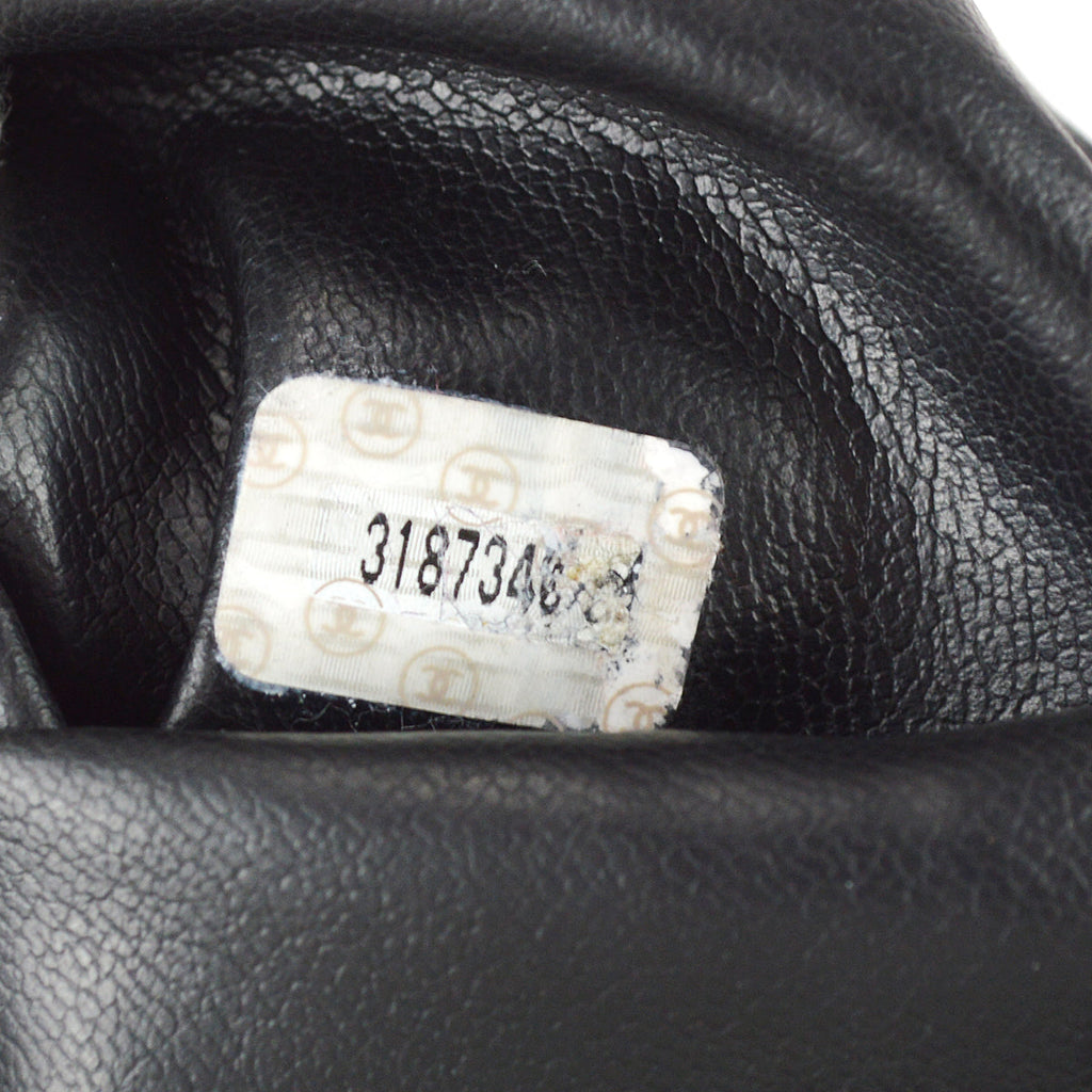 Chanel 1994-1996 Triple CC Tote Bag 30 Black Caviar