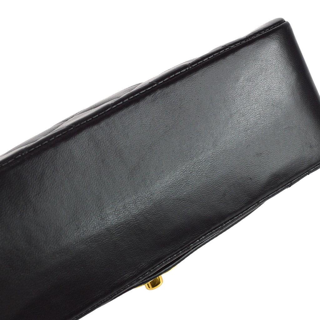 Chanel 1991-1994 Black Lambskin Small Diana Flap Bag