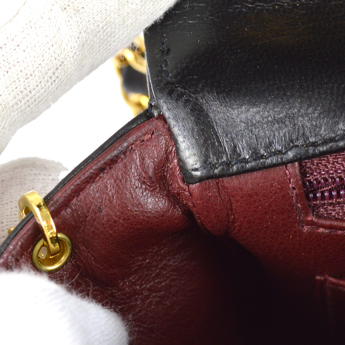 Chanel 1991-1994 Black Lambskin Small Diana Flap Bag