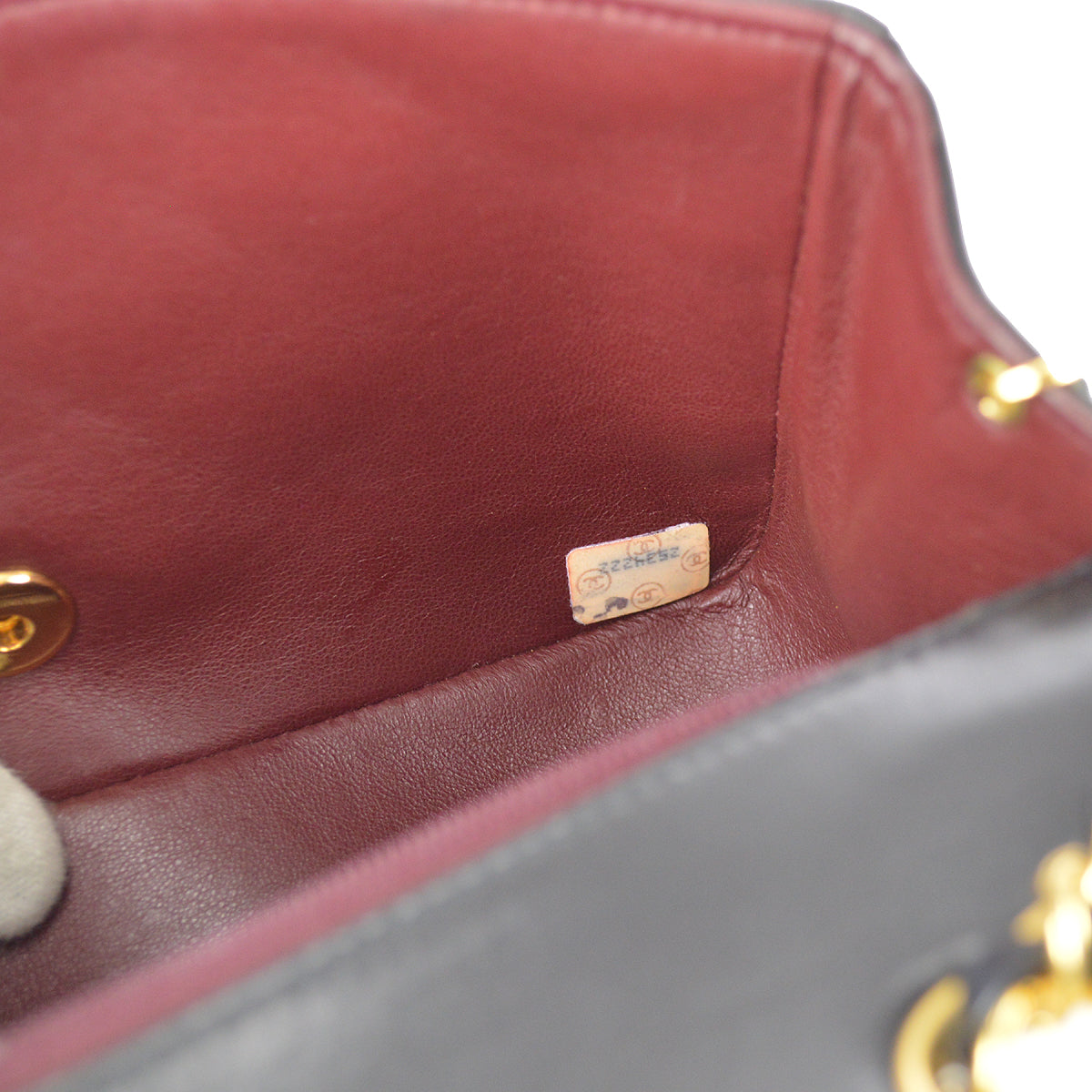 Chanel 1991-1994 Black Lambskin Small Diana Flap Bag