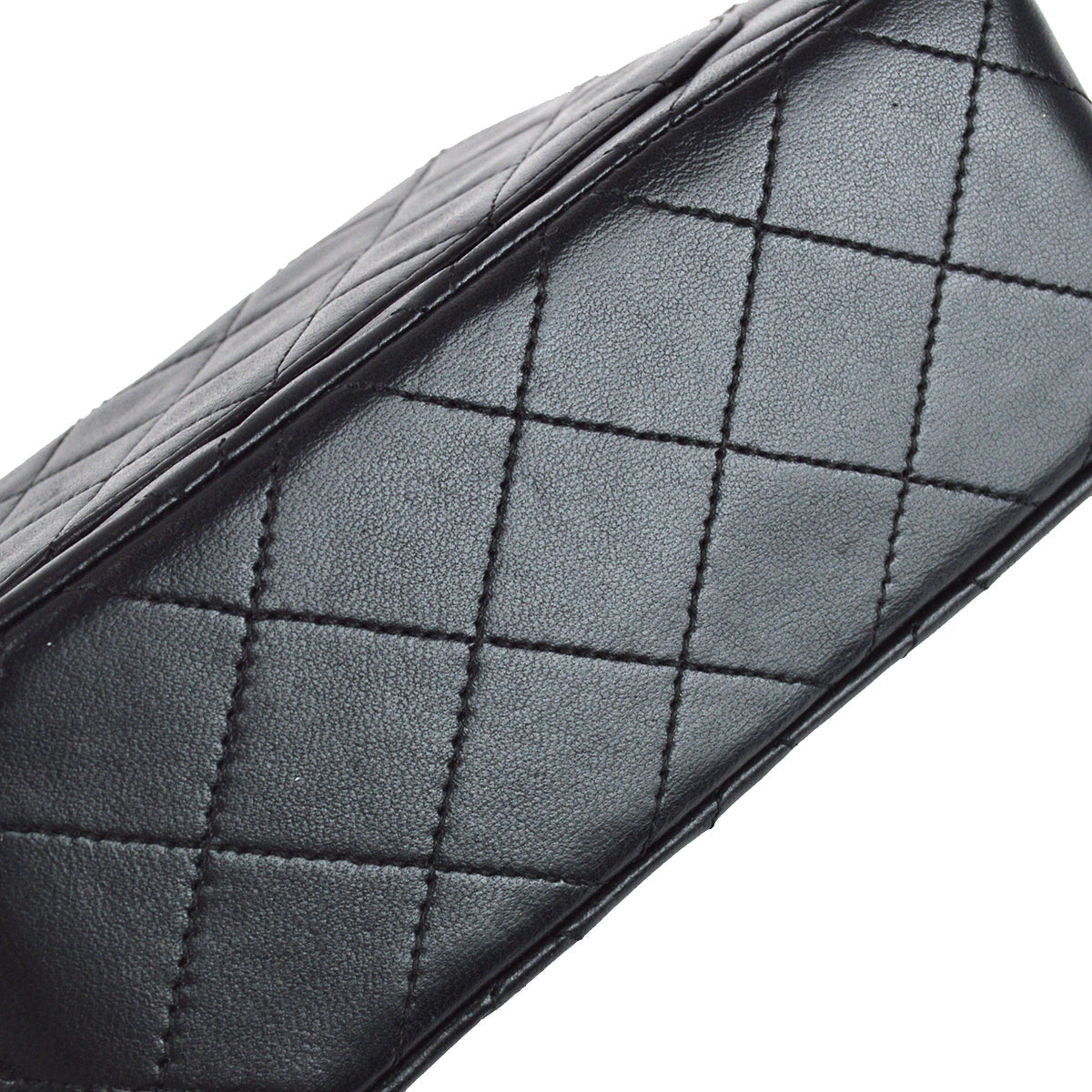 Chanel 1989-1991 Black Lambskin Mini Square Flap Bag 17