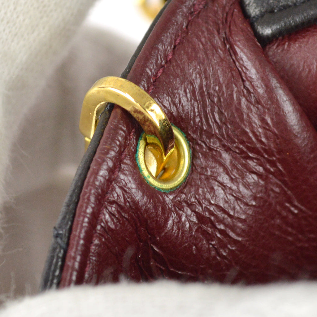 Chanel 1991-1994 Black Lambskin Mini Square Flap Bag 17
