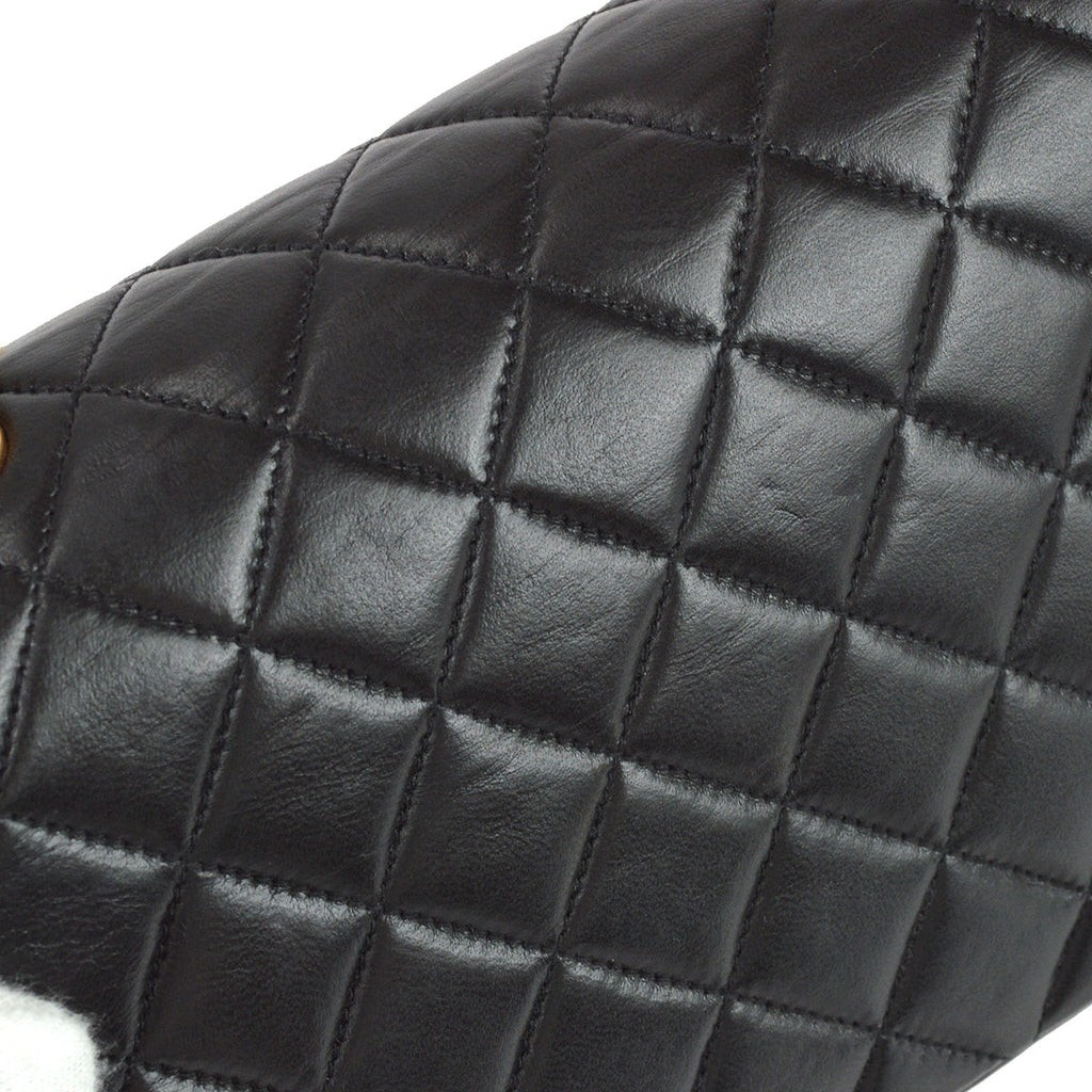 Chanel Chain Shoulder Bag Black Lambskin