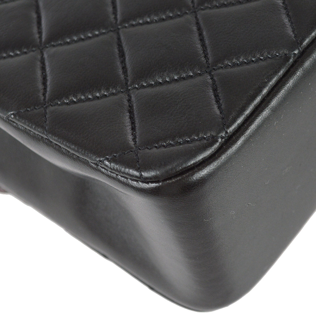 Chanel Chain Shoulder Bag Black Lambskin