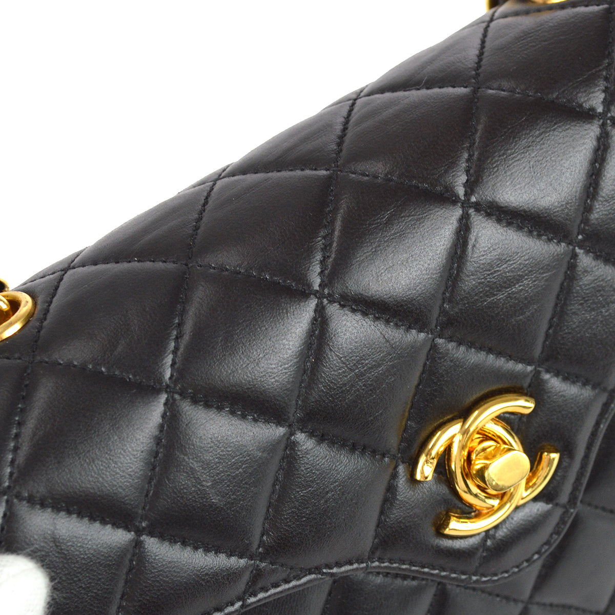 Chanel Chain Shoulder Bag Black Lambskin