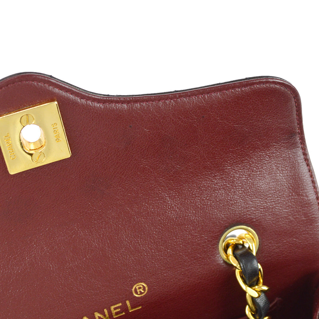 Chanel Chain Shoulder Bag Black Lambskin