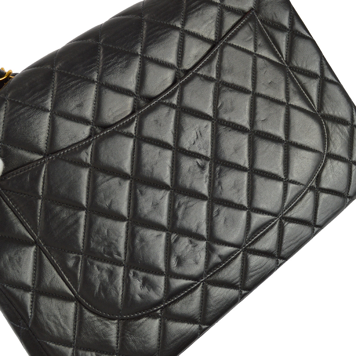 Chanel Classic Flap Jumbo Shoulder Bag Black Lambskin