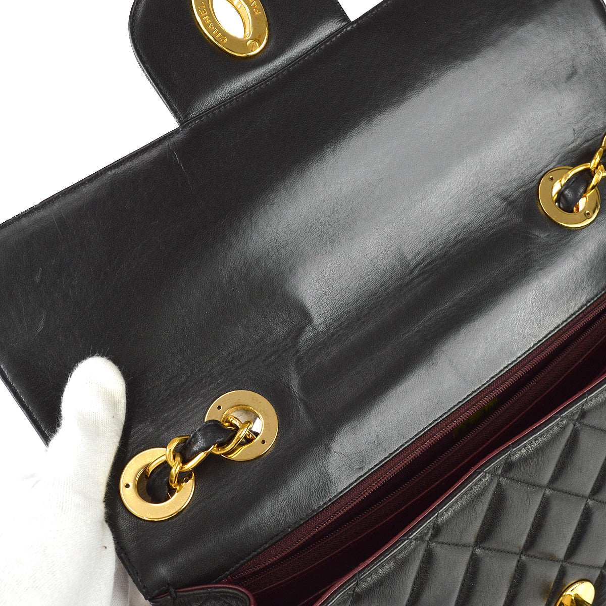 Chanel Classic Flap Jumbo Shoulder Bag Black Lambskin