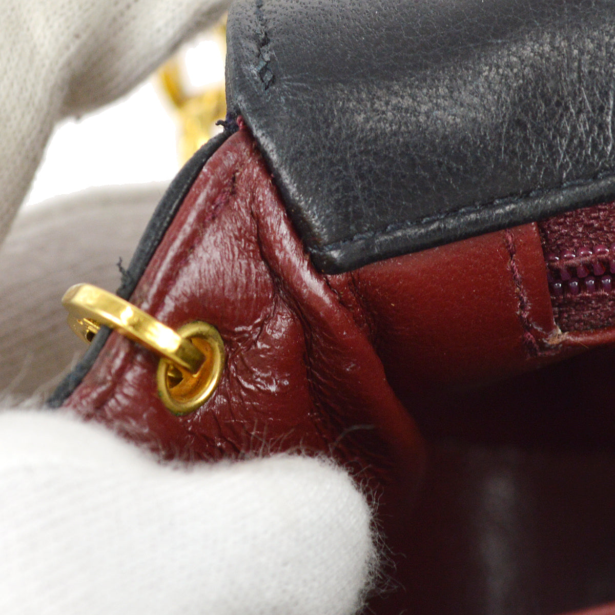 Chanel Classic Flap Bijou Chain Shoulder Bag Black Lambskin